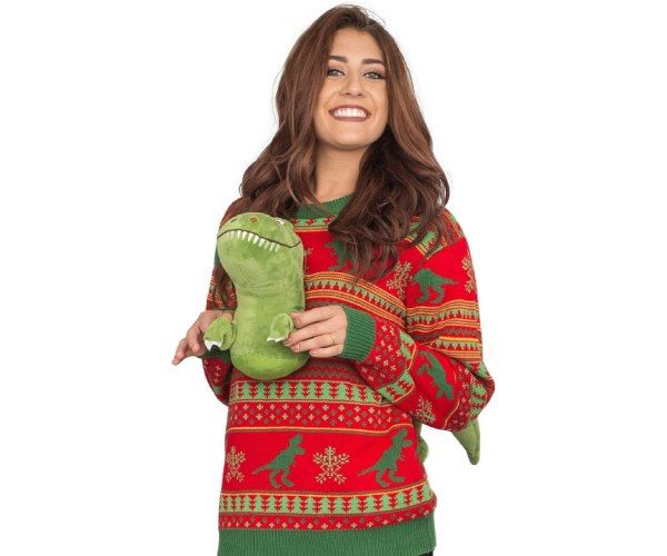3D T-Rex Adult Ugly Christmas Sweater2 (1)