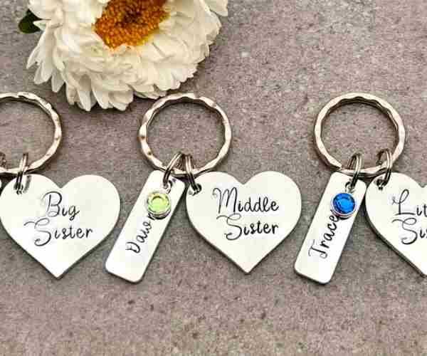 Big Mid Lil Sis Personalised Keyring2 (1)