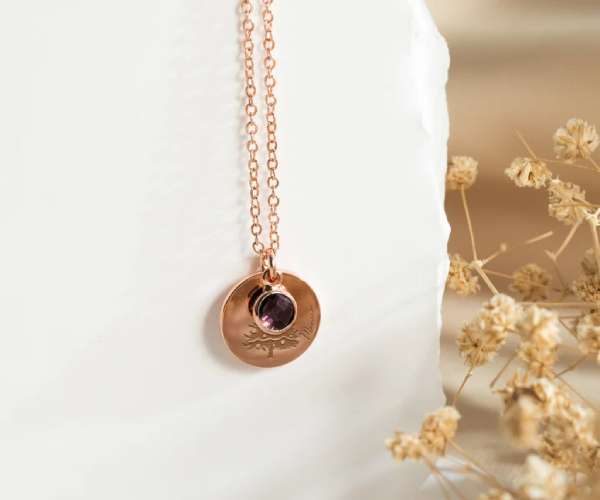 Christmas Tree Necklace with Birthstone3