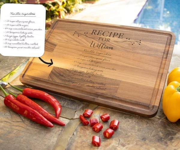 Custom Handwritten Recipe Cutting Board5