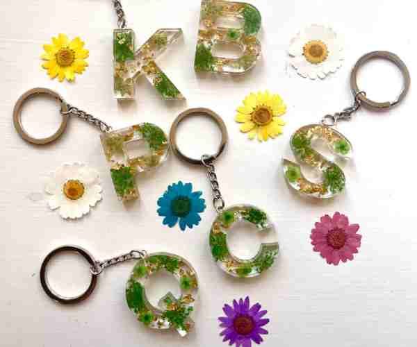 Custom Resin Flower Keyrings2