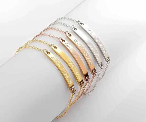 Delicate Coordinate Bracelet Personalized Engraved3 (1)