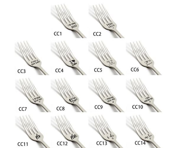 Engraved Forks Stainless Steel2