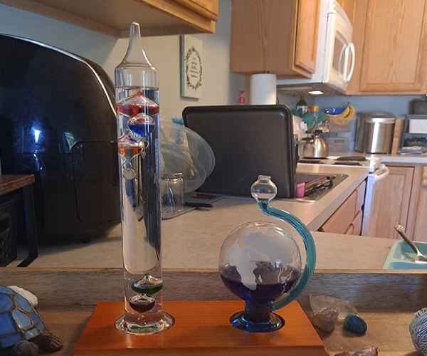 Galileo Thermometer with Glass Globe Barometer4 (1)
