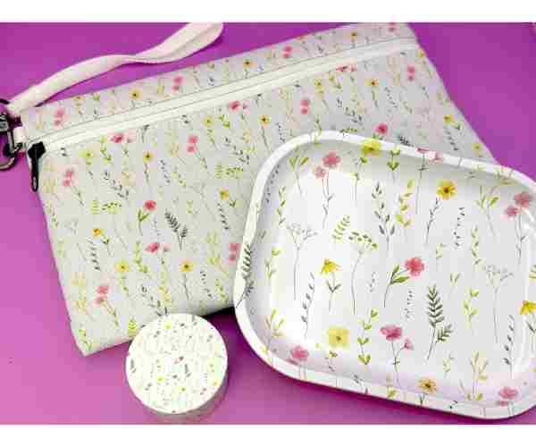 Grinder & Rolling Tray Floral 3-in-1 Set2
