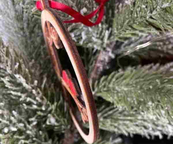LOVEBIRDS Ornament Personalized Laser3