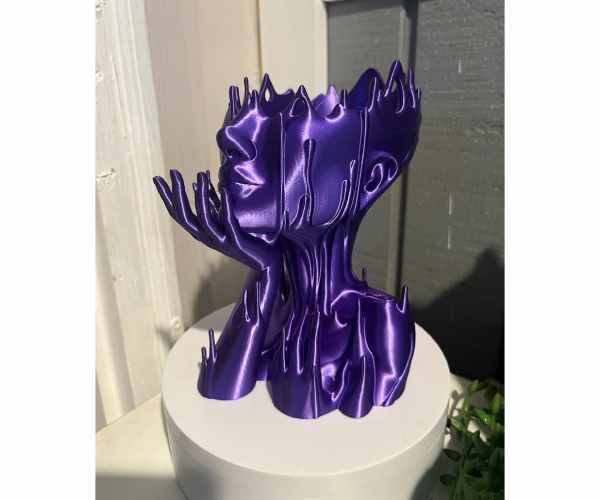 Melted Planter, Woman face pot3 (1)