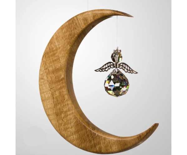 Moon Suncatcher - Wood & Crystal2