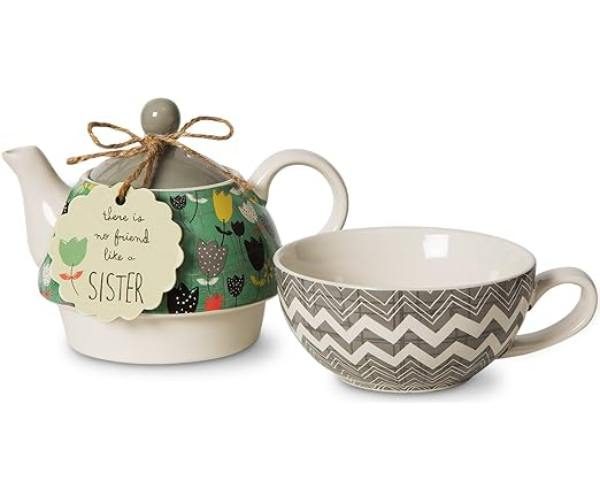 Pavilion Gift Company Bloom Sister Ceramic Tea2 (1)