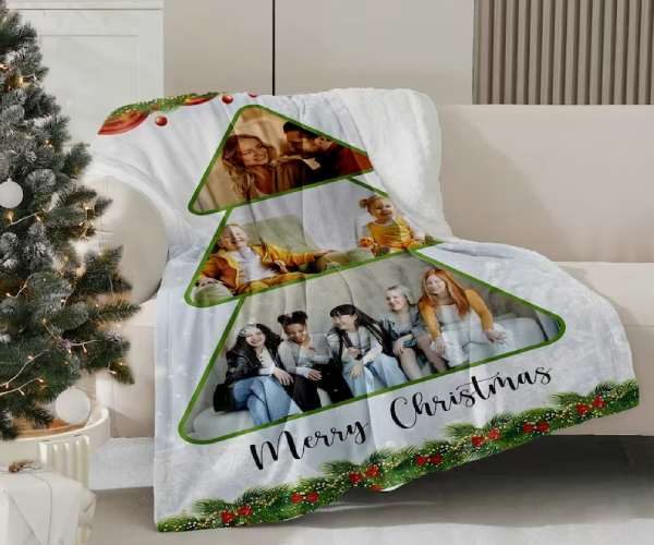Personalized Christmas Tree Blanket2