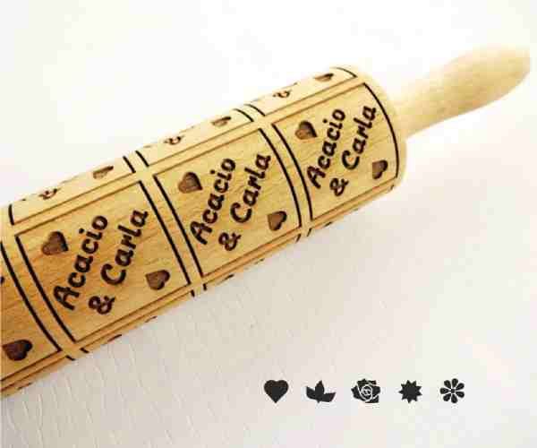 Personalized Rolling Pin with NAMES and symbol4