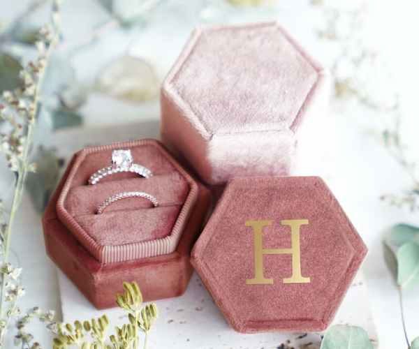 Personalized Velvet Ring Box