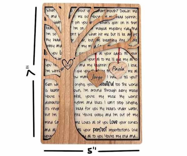Personalized plaque - Laser engraved poem3