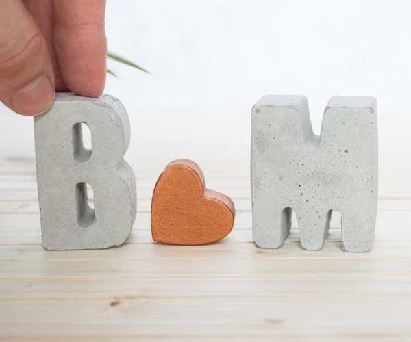 Raw Letters Copper Heart2