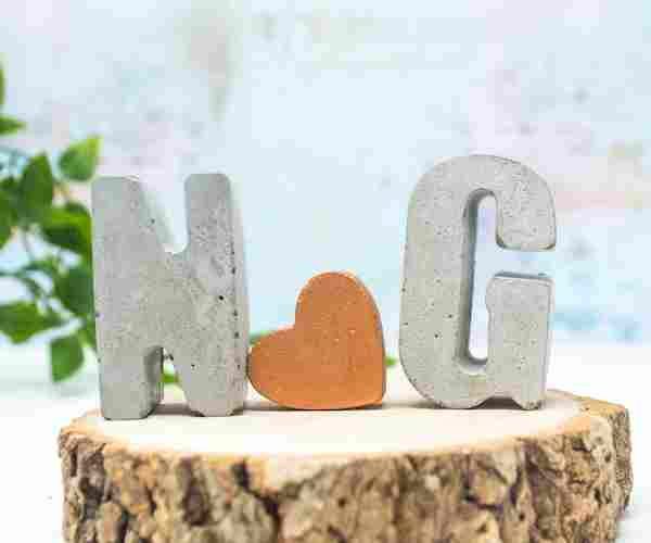 Raw Letters Copper Heart4