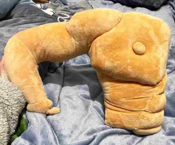 Silly Muscular Man Hugging Pillow2