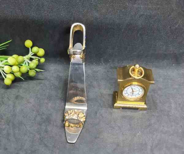 Small High Heel Shoe and Brass Carriage Clock2 (1)