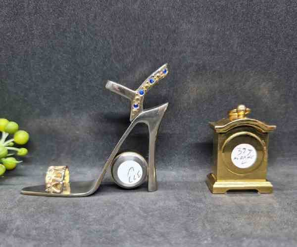 Small High Heel Shoe and Brass Carriage Clock4 (1)
