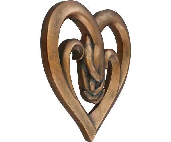 Top Brass Heart Holding Hands Wall Decor2 (1)