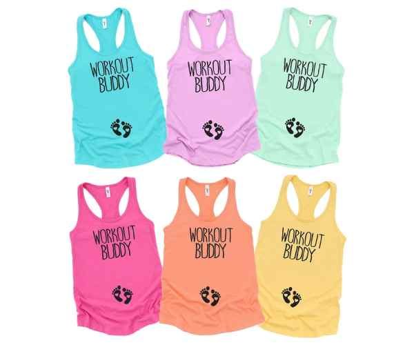 Workout Buddy Pregnancy Tank Top2