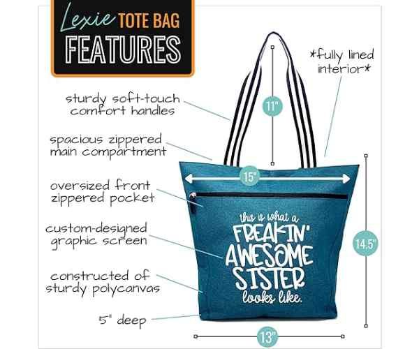 Zippered Canvas Tote Bag with Pockets2 (1)